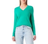 Tommy Hilfiger Donna Pullover Jersey V-Neck Pullover in Maglia, Verde (Olympic Green), XS