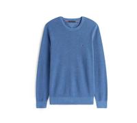 Tommy Hilfiger Uomo Pullover Essential Structure Crew Neck Regular Fit, Blu (Petrol Blue Heather), S