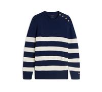 TOMMY HILFIGER Pullover 'New York Label Relaxed Breton Stripe' navy / bianco Uomo - PROMO - Pullover e cardigan - Pullover - Pullover girocollo TOMMY HILFIGER M