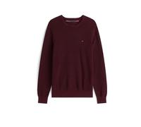 Tommy Hilfiger Uomo Pullover Essential Structure Crew Neck Regular Fit, Rosso (Deep Burgundy), M