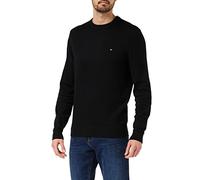Tommy Hilfiger Pullover Uomo Cashmere Crew Neck Pullover in Maglia, Nero (Black), L