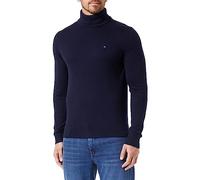 Tommy Hilfiger Pullover Uomo Cashmere Roll Neck Collo Alto, Blu (Desert Sky), XL