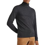 Tommy Hilfiger Pima Org Ctn Cashmere Roll Neck Mw0mw28048 Maglioni, Grey (Dark Grey Heather), M Uomo