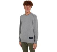 Tommy Hilfiger Pullover Uomo Crew Neck Pullover in Maglia, Grigio (Light Grey Heather), XXL