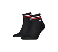 Tommy Hilfiger Quarter, Calzini Unisex - Adulto, Nero, 39-42