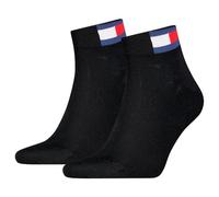 Tommy Hilfiger Quarter, Calzini Unisex - Adulto, Nero, 43-46