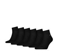 Tommy Hilfiger Herren Quarter Socken ECOM 6er Pack Schwarz Weiss Grau 75% Baumwolle 39-42 43-46 47-49, Größe:43-46, Farbe:Black (001)