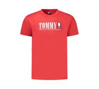 Tommy Hilfiger Red Cotton Men's T-Shirt - M