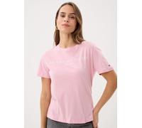 Tommy Hilfiger Reg Corp Logo C-nk SS Ww0ww40276, Top in Maglia a Maniche Corte Donna, Pink (Bonita Pink), L