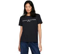 Tommy Hilfiger Reg Corp Logo C-nk SS Ww0ww40276, Top in Maglia a Maniche Corte Donna, Blue (Desert Sky), XS