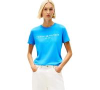 Tommy Hilfiger Reg Corp Logo C-nk SS Ww0ww40276, Top in Maglia a Maniche Corte Donna, Blue (Mesmerizing Blue), L