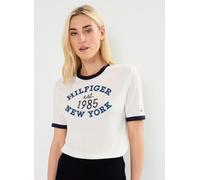 Tommy Hilfiger - Reg Varsity Ringer C WW0WW42585 Bianco - Abbigliamento S Bianco