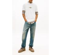 Tommy Jeans Sign Block Regular Fit Short Sleeve T-shirt Bianco S Uomo