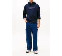 Tommy Hilfiger Regular Entry Dna Pullover Hoodie Dark Night Navy Taglia: M | Felpe con cappuccio Outlet | Uomo | Nero