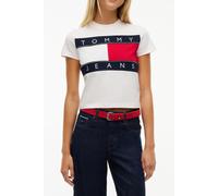 Tommy Hilfiger Boxy Big Flag W - T-shirt - Donna - Bianco S