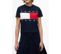 Tommy Hilfiger Regular Flag Ss Tee Dark Night Navy Taglia: L | Maglie Sportivi Outlet | Donna | Nero