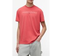 Tommy Hilfiger Regular Linear Logo Anthem Red Taglia: S | Magliette basic Outlet | Uomo | Rosso