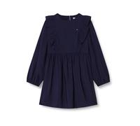 Tommy Hilfiger Ruffle Aline Dress LS Kg0kg08945 Abito Svasato, Blue (Dark Night Navy), 10 Anni Bambina