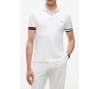 Tommy Hilfiger Uomo Maglietta Polo Maniche Corte Liquid Cotton Slim Fit, Bianco (White), XL