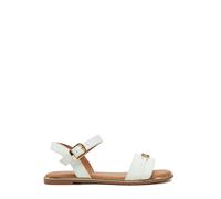 Tommy Hilfiger sandali bambina in ecopelle con placca logo bianco 33