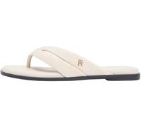Tommy Hilfiger Sandali bassi da donna Elevated Toe Post Lth FW0FW09216, BEIGE (beige classico), 40