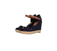 Espadrillas Tommy Hilfiger Basic Open Toe High Wedge FW0FW04784 Blu scuro 39