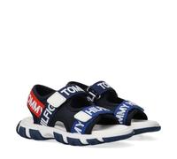 Tommy Hilfiger sandali per bambini doppio velcro, Kyle, Blu/Royal/Rosso, 34