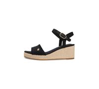Tommy Hilfiger Mid Woven Wedge Espad Fringe Fw0fw09470, Espadrillas Zeppa Donna, Black (Black), 37 EU