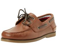 Tommy Hilfiger Scarpa da Barca Uomo TH Boat Shoe Core Leather in Pelle, Marrone (Winter Cognac), 42