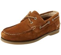 Tommy Hilfiger Scarpa da Barca Uomo TH Boat Shoe Core Suede Pelle Scamosciata, Marrone (Coconut Grove), 44
