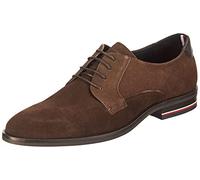 Tommy Hilfiger Scarpa Elegante Uomo Signature Hilfiger Suede Shoe in Pelle Scamosciata, Marrone (Cocoa), 40 EU