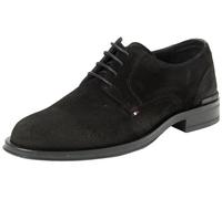 Tommy Hilfiger Scarpa Uomo Derby in Pelle Scamosciata, Nero (Black), 40