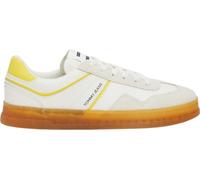 Tommy Hilfiger scarpe da ginnastica in camoscio giallo con texture miste - 38