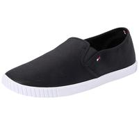 Tommy Hilfiger Scarpe Donna Canvas Slip-On Sneaker Slipper, Nero (Black), 37