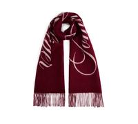 Tommy Hilfiger - Sciarpa bordeaux con nappe e scritta del logo-Rosso One Size