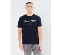 Tommy Hilfiger - Script Logo Tee MW0MW33691 Blu - Abbigliamento - Taglia L L Blu