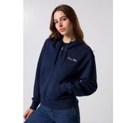 Tommy Hilfiger - Script Reg Pique Zip WW0WW45742C1G Blu - Abbigliamento M Blu