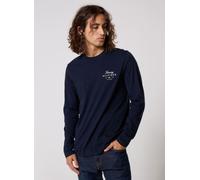 TOMMY HILFIGER Maglietta 'Logo Long Sleeve' navy / bianco Uomo TOMMY HILFIGER XXL