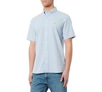 Tommy Hilfiger Seersucker Solid RF Shirt S/S Mw0Mw38064 Camicia, Blue (Breezy Blue), XL Adulto