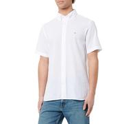 Tommy Hilfiger Seersucker Solid RF Shirt S/S Mw0Mw38064 Camicia, White (White), L Adulto