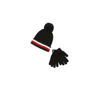 Tommy Hilfiger Set cappello e guanti per ragazzi, nero, 8
