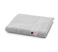 Tommy Hilfiger Set due pezzi Spugna Bagno ospite e Asciugamano 100% di Puro Cotone Legend Silver
