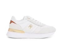Tommy Hilfiger, ,Shoes ,Donna ,Bianco ,39 EU Sneakers metallizzate con pannelli in pelle texturizzata