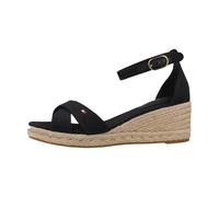 Tommy Hilfiger Mid Wedge Espad X Cross Fw0fw09332, Espadrillas Zeppa Donna, Black (Black), 39 EU