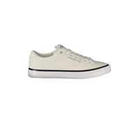 Tommy Hilfiger Uomo Sneakers Vulcanizzate Mesh Profilo Basso, Bianco (White), 45