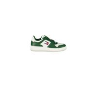 Tommy Hilfiger Green Leather Men Sneaker - EU44/US11