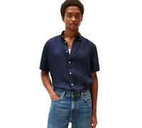 Tommy Hilfiger Short Sleeve Casual Linen Button Down Shirts in Regular Fit Camicie Casual in Lino a Maniche Corte con Bottoni in vestibilità Regolare Uomo