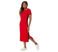 TOMMY HILFIGER Short Sleeve Soft Everyday Sport Dress Vestito Casual, Scarlatto, L (Pacco da 5) Donna