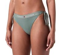 Tommy Hilfiger Side Tie Cheeky Bikini Uw0uw04497 Nodo Laterale, Verde (Stonewash Green), M Donna