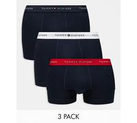 Tommy Hilfiger - Signature Essential - Confezione da 3 boxer aderenti blu navy con fascia colorata S